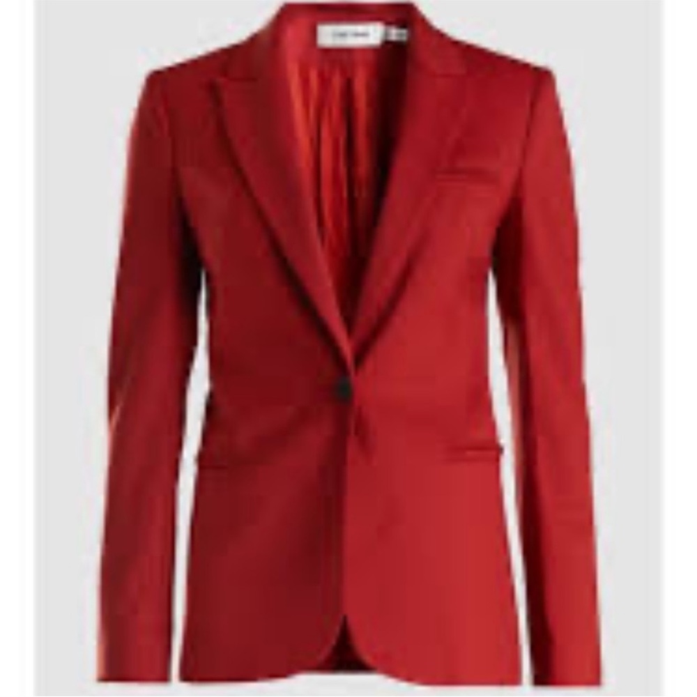 Cefinn Jamie New Wool Red Single Button Blazer Size USβ 6